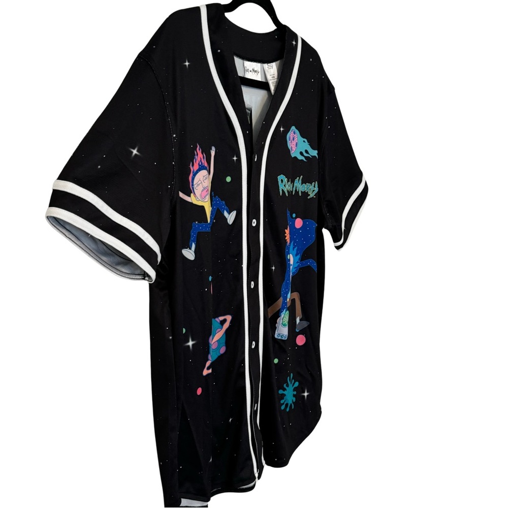 🔥🔥Rick And Morty Trippy Cosmic Baseball Jersey - Picture 4 of 9